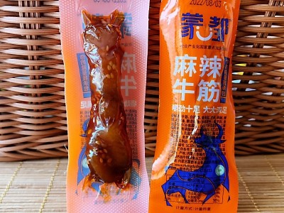 蒙都麻辣牛筋烧烤味泡椒内蒙古特产休闲小吃清真零脂零食长条小袋图2