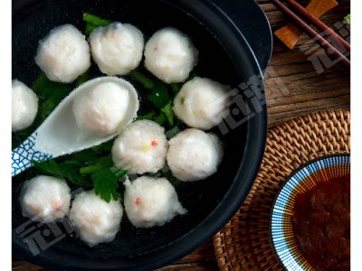 澄益火锅食材潮汕墨鱼丸250G关东煮花枝丸冷冻丸子海鲜丸餐饮批发图3