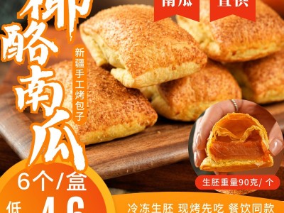 芝士南瓜新疆烤包子餐饮半成品包子冷冻速冻商用摆摊小吃批发整箱图2