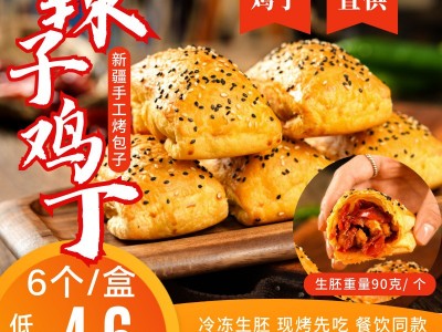 辣子鸡新疆烤包子餐饮商用速冻半成品冷冻包子摆摊包装批发整箱图3