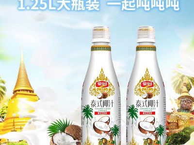 豪园 泰式椰汁含果肉型饮料生榨家庭宴请1.25L*2瓶图5