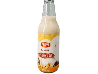 豪园石磨豆奶原味早餐奶饮品学生营养饮料300ml*24玻璃瓶装整箱装图5