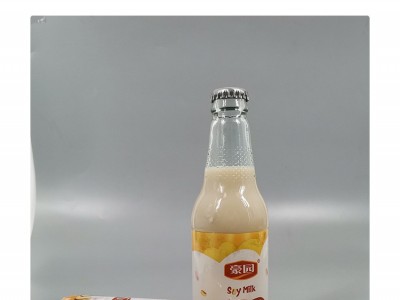豪园石磨豆奶原味早餐奶饮品学生营养饮料300ml*24玻璃瓶装整箱装图2