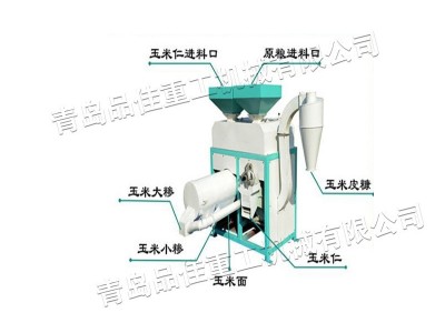 玉米脱皮制粉制糝一体机 小麦稻谷碾米制粉机 农用原多能米面机图5