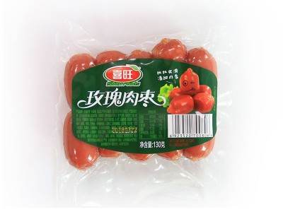 喜旺玫瑰肉枣130g甜味肉枣小香肠办公室即食零食火腿肠肠批发图4