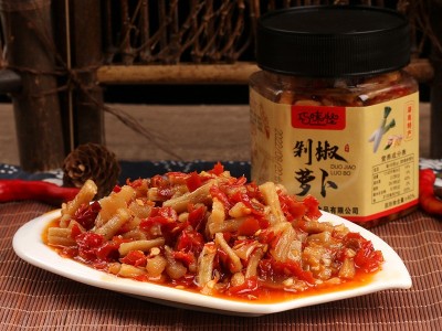 湖南特产香辣脆萝卜剁辣椒 拌面下饭酱菜458g 诚招代理 一件代发图2