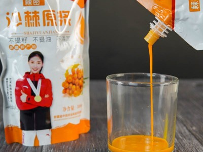 新疆正品棘密沙棘原浆500ml袋装沙棘汁鲜果汁沙棘油生榨原液包邮图2