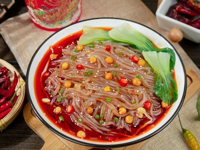 重庆佳仙锅主酸辣粉桶装236g即食方便速食粉丝手工酸辣粉批发整箱图3
