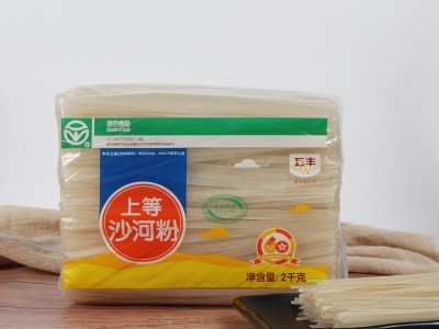 五丰牌沙河粉4斤/袋干制米粉米线过桥米线方便粉丝干炒牛河粉图4