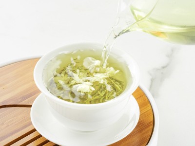 知茶人浓香耐泡型茉莉花茶2023新茶飘雪四川蒙顶山绿茶叶500g散装图3