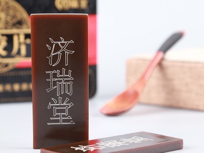 东阿特产健字阿胶片 500克铁盒装驴皮阿胶块 ejiao 地道好阿胶图4