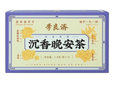 李良济沉香晚安茶3.8克*15袋茯苓玫瑰茉莉花茶养生茶代用茶包图4