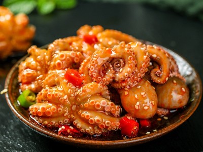 厂家麻辣八爪鱼270g麻辣海鲜水产冷冻批发麻辣小海鲜零食罐头包装图4
