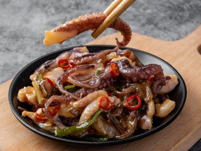 非洋琪麻辣章鱼日式寿司下酒菜海鲜料理食材冷冻即食小八爪鱼段图4