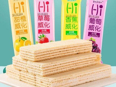 代发网红果味威化饼干老式代餐夹心饼干休闲零食散装批发整箱图2