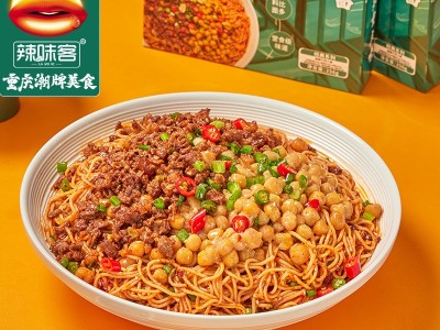 辣味客小面重庆豌豆杂酱面小面宿舍夜宵麻辣干拌面条速食拉面盒装图3