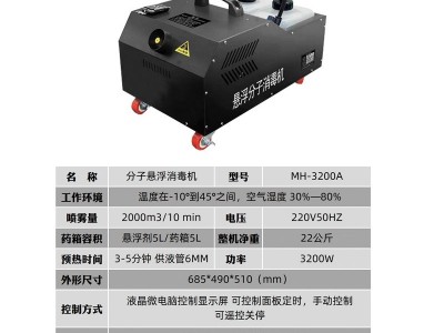 多用途悬浮分子喷药机公共场所弥雾消毒机 养殖场所消毒弥雾机图2