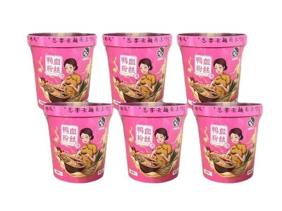 聚隆福南京特产鸭血粉丝汤桶装懒人夜宵冲泡即食速食粉丝批发图5