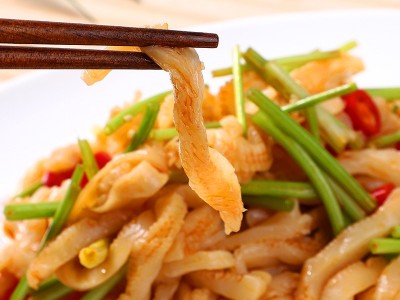 旺奇龙 魔芋爽素毛肚仿荤素食素肉斋食休闲食品餐馆酒店食材批发图2