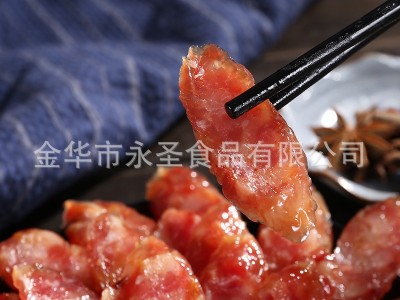 全肉广式腊肠腊肉金华农家土香肠咸甜味麻辣川味广味腊肠腊肉批发图4