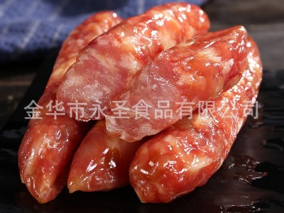 全肉广式腊肠腊肉金华农家土香肠咸甜味麻辣川味广味腊肠腊肉批发图2