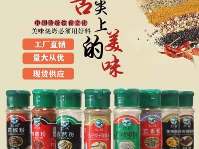厂家销售花椒粉辣椒粉孜然粉黑胡椒粉白胡椒粉烧烤料五香粉椒盐粉图4