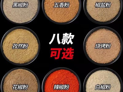 厂家销售花椒粉辣椒粉孜然粉黑胡椒粉白胡椒粉烧烤料五香粉椒盐粉图3