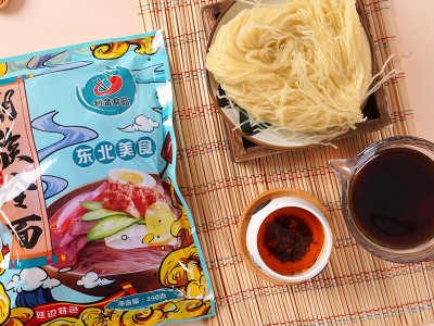 东北美食朝族风味冷面家庭装大冷面真空包装390g延边冷面厂家批发图3