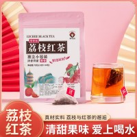 荔枝红茶源头厂家支持一件代发水果茶网红茶代用调味三角包冷泡热