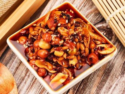 满口香油辣椒火锅串串蘸料拌饭辣椒酱400克罐装花生瓜子仁辣椒酱图4