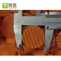 大批量现货厂家直供黑田七寸速冻胡萝卜波纹片 冷冻胡萝卜丁丝