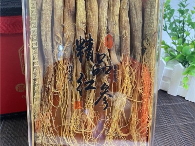 参品参 长白山红参 整支红全须 东北特产人参红参10-12支装礼盒款图3