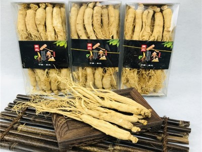 【净重半斤】盒装人参长白山人参东北特产干人参生晒参白皮参图5