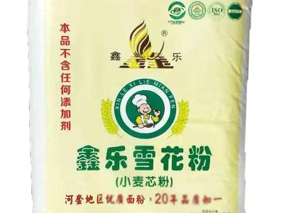 现货批发鑫乐小麦芯粉25kg/袋 饺子面条馒头面包通用雪花粉图2