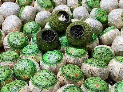 新会小青柑6年陈宫廷普洱陈皮普洱熟茶桔普茶柑普茶叶500g散装图2