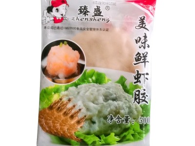 现货批发火锅食材海鲜麻辣烫手打虾胶500g/包 关东煮鲜虾滑图5