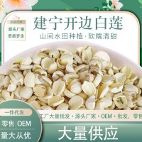 开边白莲子批发建宁莲子福建莲子 建宁龙威莲子厂家 无芯散装500g