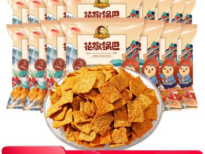 刺猬阿甘花椒锅巴一件代发休闲网红零食下午茶追剧怀旧膨化组合装图2