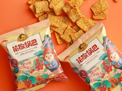 刺猬阿甘花椒锅巴一件代发休闲网红零食下午茶追剧怀旧膨化组合装图5