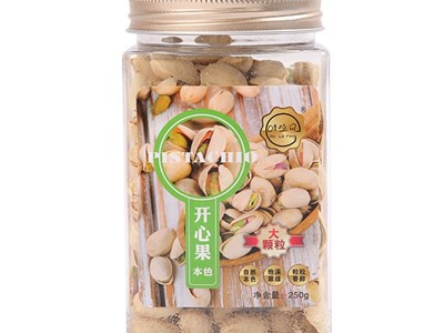 网红零食开心果坚果炒货办公室零食250克罐装盐焗开心果厂家供应图5