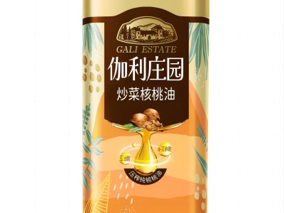 伽利庄园初榨核桃油1L马口铁装1L*2礼盒装现货图5