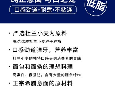 原装进口意大利面500g直面商用面条定 制 餐饮意粉通心粉速食意面图3