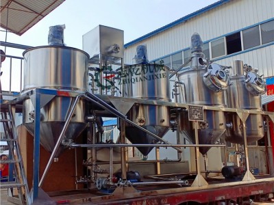 山茶油榨油设备 一级植物油精炼设备 蓖麻油炼油设备图4