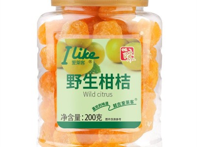 批发香港品牌休闲零食品爱莱客野生甘桔200g罐装凉果蜜饯果干果脯图5