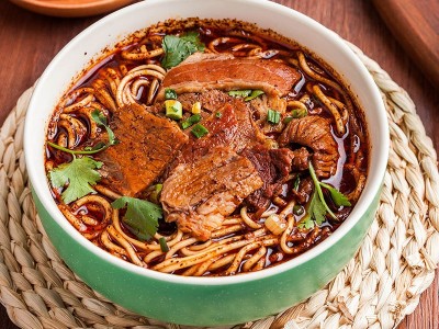 襄梦海带面185克/盒襄阳湖北特产早餐速食红油豆腐窝子面碱面面条图2