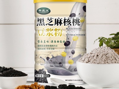 黑芝麻核桃豆浆粉原味非转基因非无糖豆浆粉速溶早餐黑豆代餐粉图5