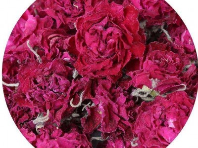 云南玫瑰花茶罐装批发 大朵墨红玫瑰花冠平阴玫花蕾一朵一杯图5