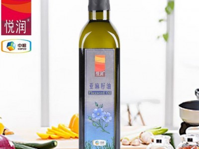 中粮悦润纯亚麻籽油500ml胡麻油送礼家用图2
