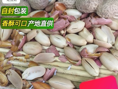 野埠岭山东农家现炒花生原味带壳现炒现发 农家铁锅炒熟花生500g图1