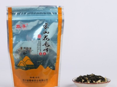 四川雅安蒙顶山绿茶飞雪蒙山花毛峰花茶飞雪毛峰茉莉花茶香雪绿茶图3